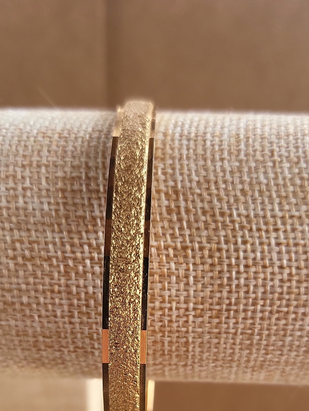 Monet Gold Textured Slim Bangle Bracelet - Picture 3 of 5